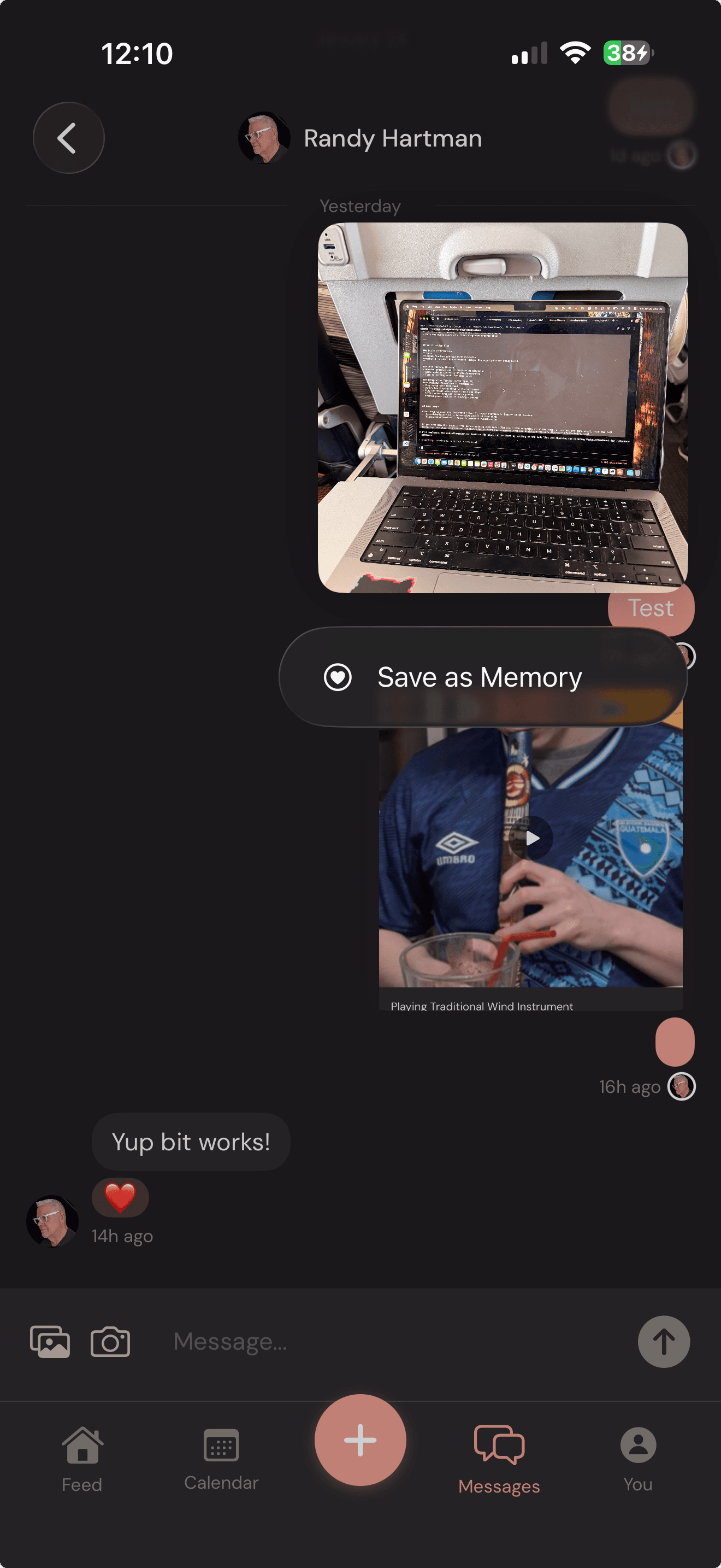 Family chat thread in Loop